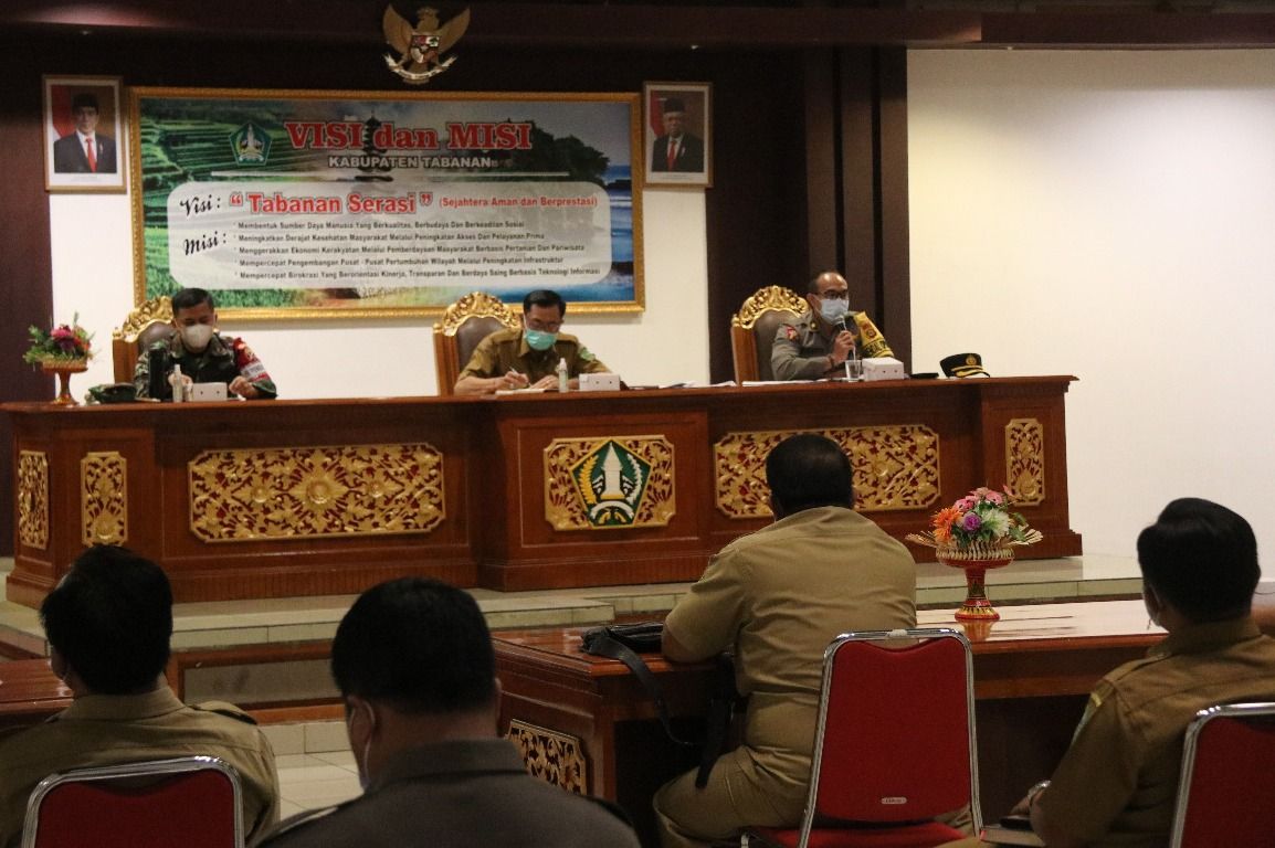 podiumnews.com-Tabanan Gelar Rakor Penanganan Covid-19 dan Pemulihan Pariwisata